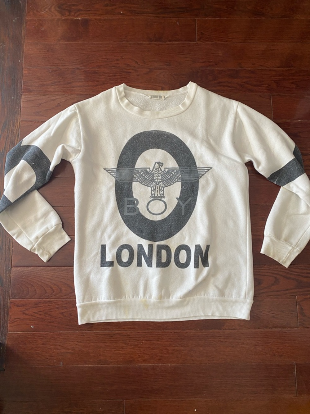 White Logo Crewneck Sweater
